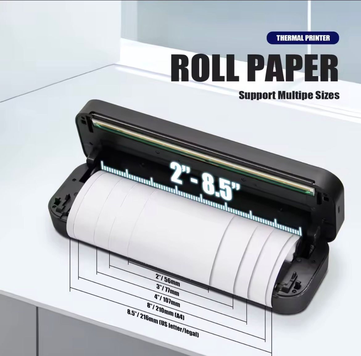 Stampante Termica Portatile A4 Senza Inchiostro - Stampa PDF, Excel, Word - Ideale per Ufficio, Casa e Scuola