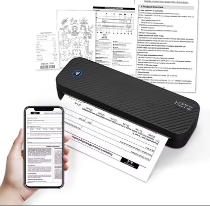 Stampante Termica Portatile A4 Senza Inchiostro - Stampa PDF, Excel, Word - Ideale per Ufficio, Casa e Scuola