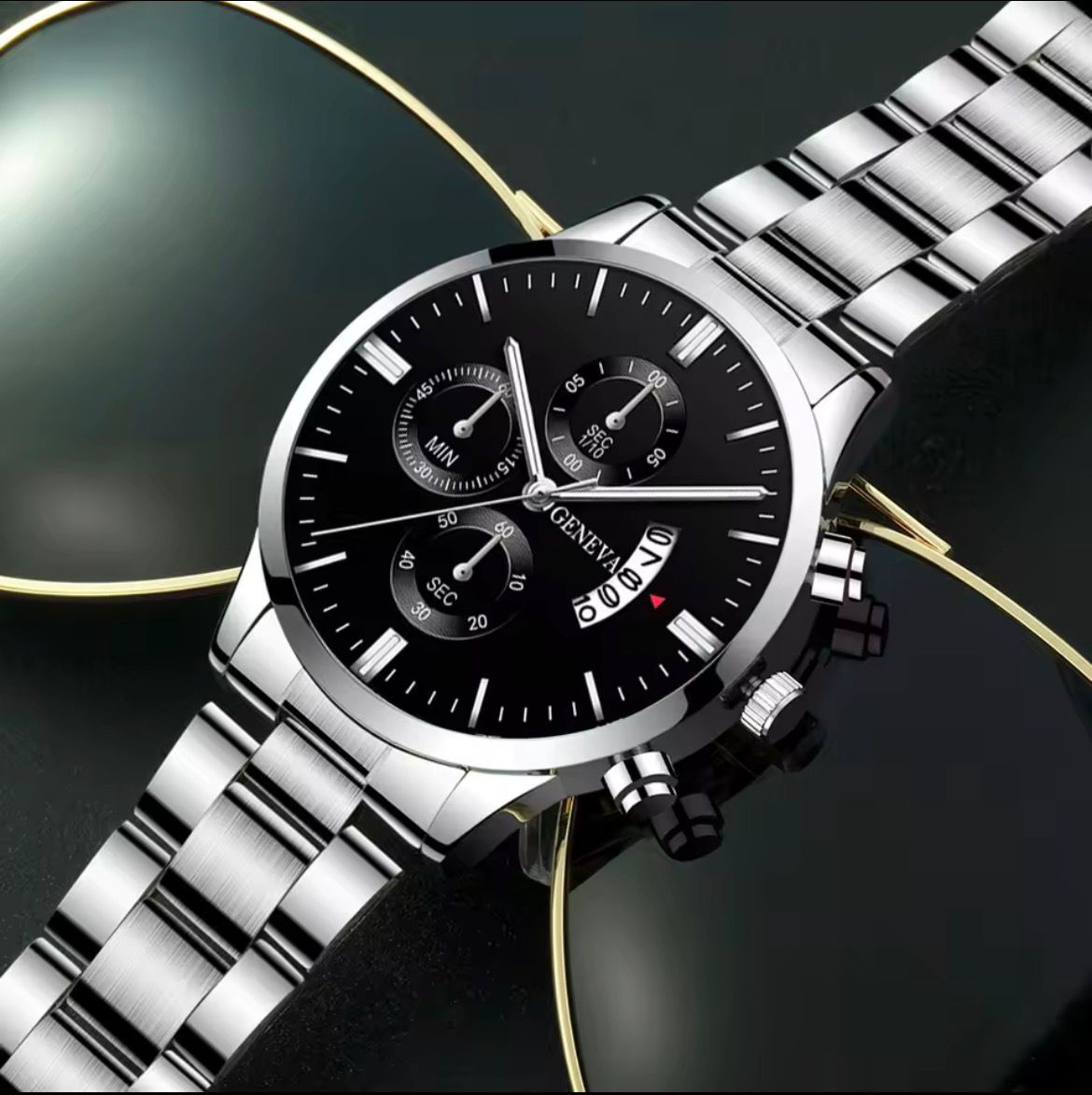 Orologio da Uomo Elegante Deyros – Design Minimalista in Acciaio, Movimento al Quarzo con Calendario